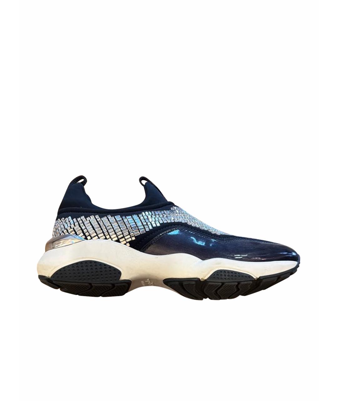 FERRAGAMO Черные неопреновые кроссовки, фото 1