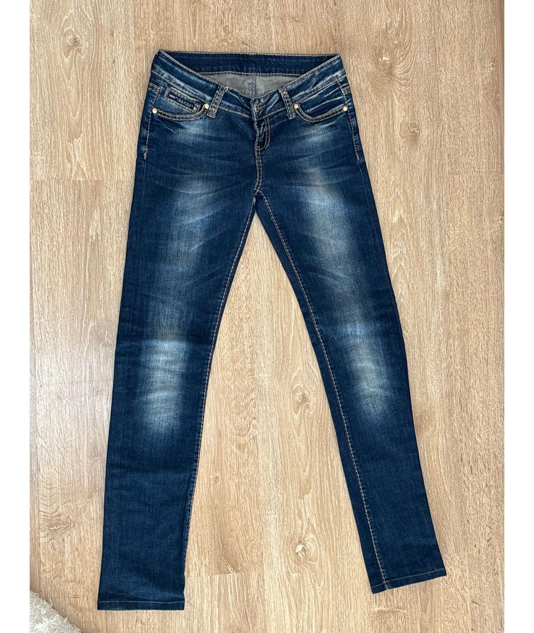 JOHN RICHMOND Синие хлопковые джинсы слим, фото 8