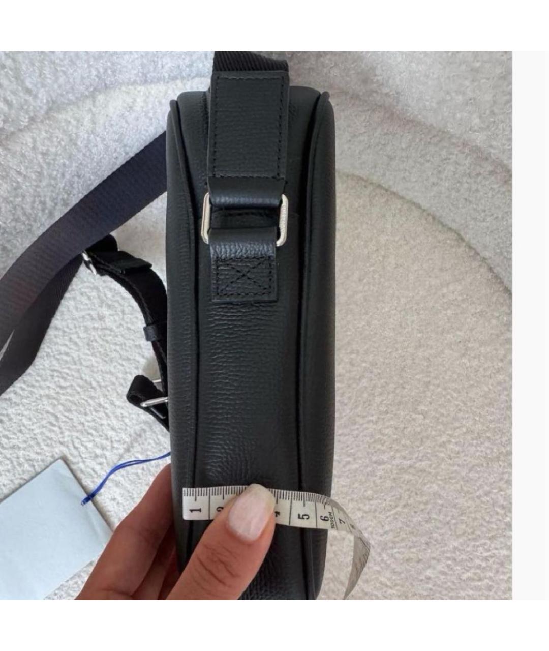 BURBERRY Черная кожаная сумка на плечо, фото 4