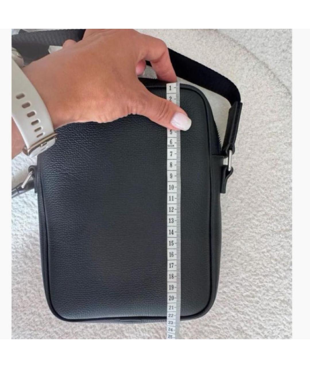 BURBERRY Черная кожаная сумка на плечо, фото 5