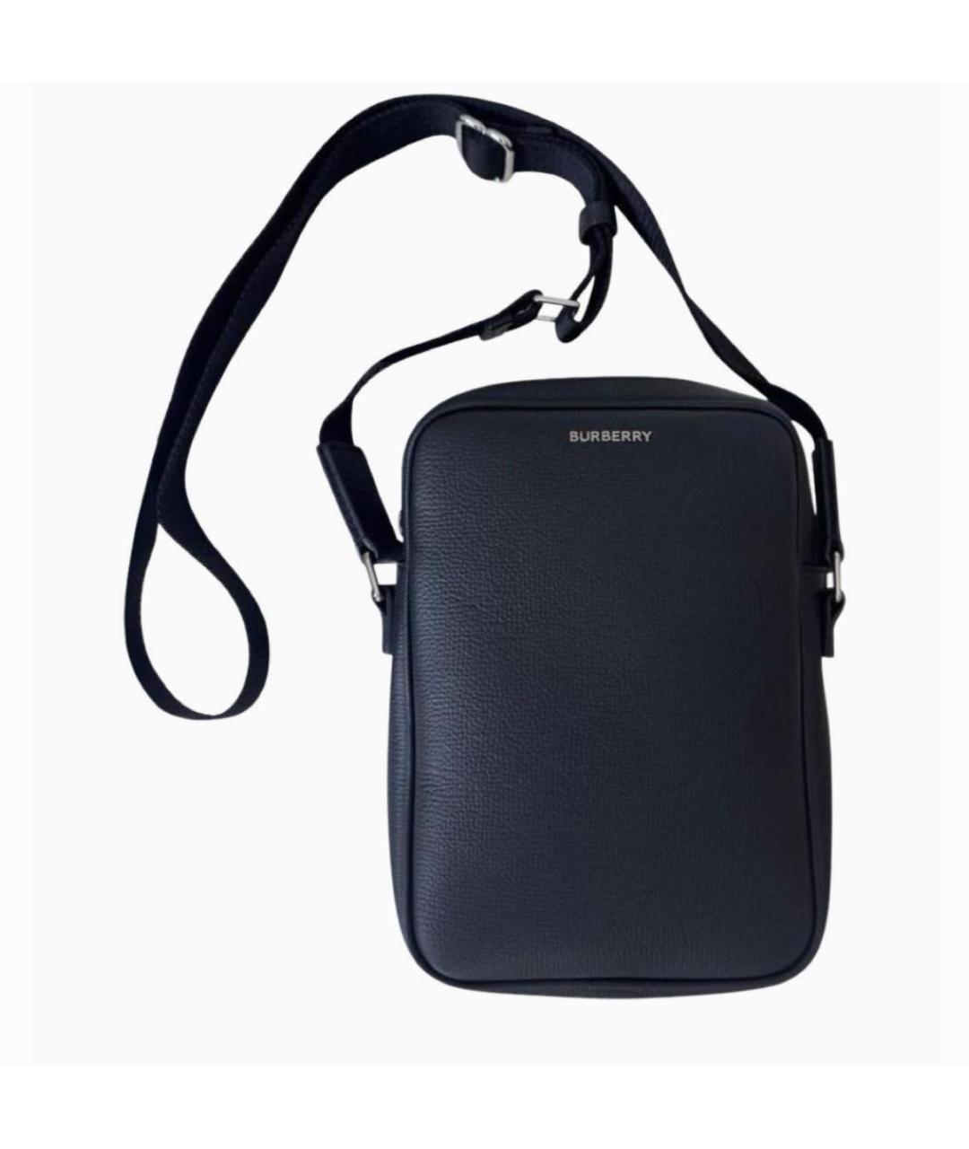 BURBERRY Черная кожаная сумка на плечо, фото 7