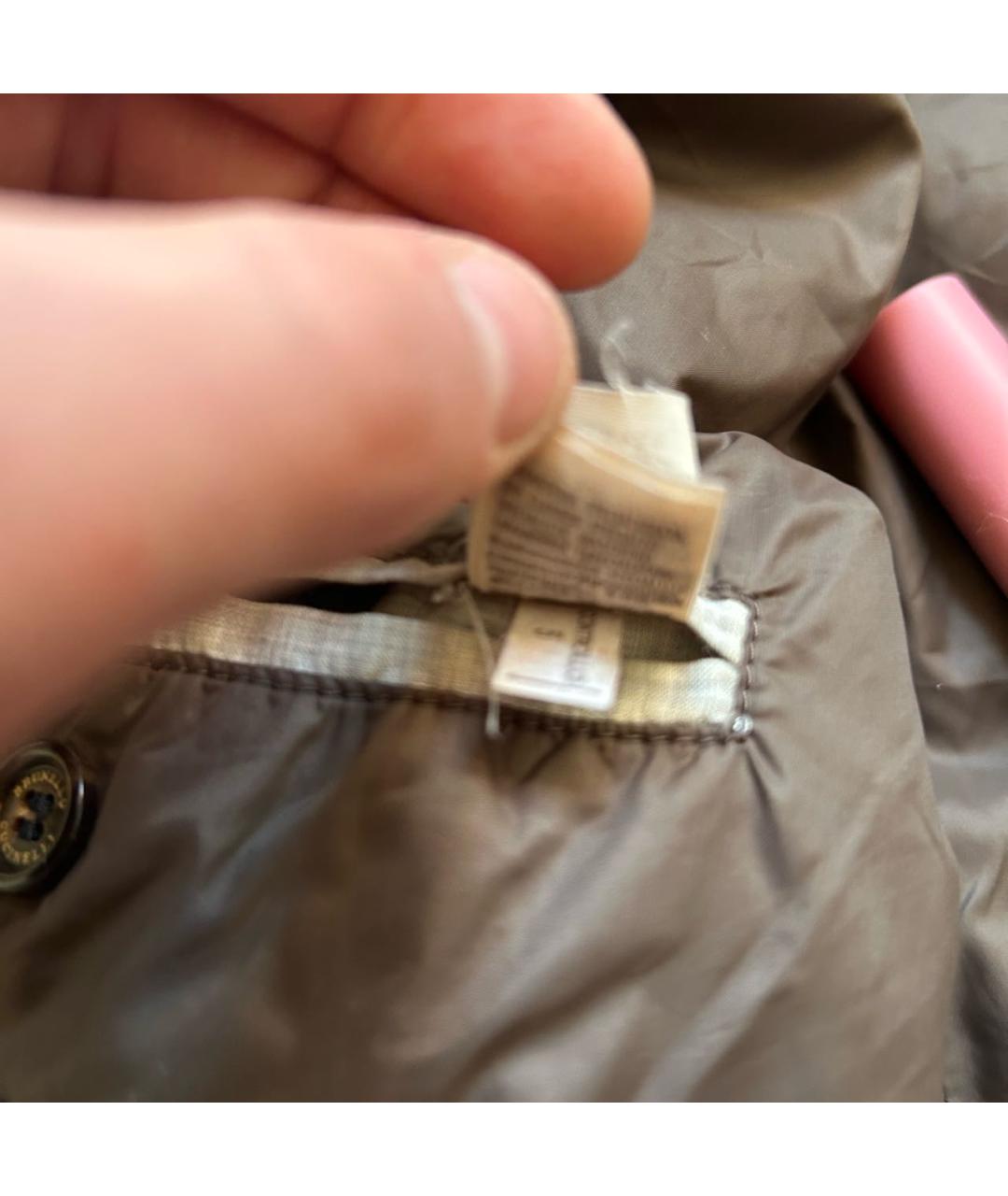 BRUNELLO CUCINELLI Темно-синий шерстяной пуховик, фото 7