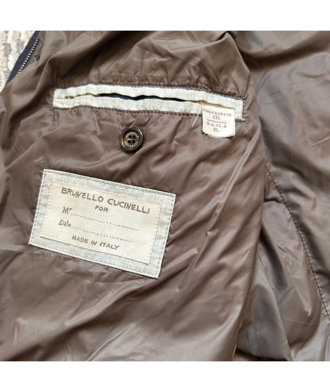 BRUNELLO CUCINELLI Темно-синий шерстяной пуховик, фото 5