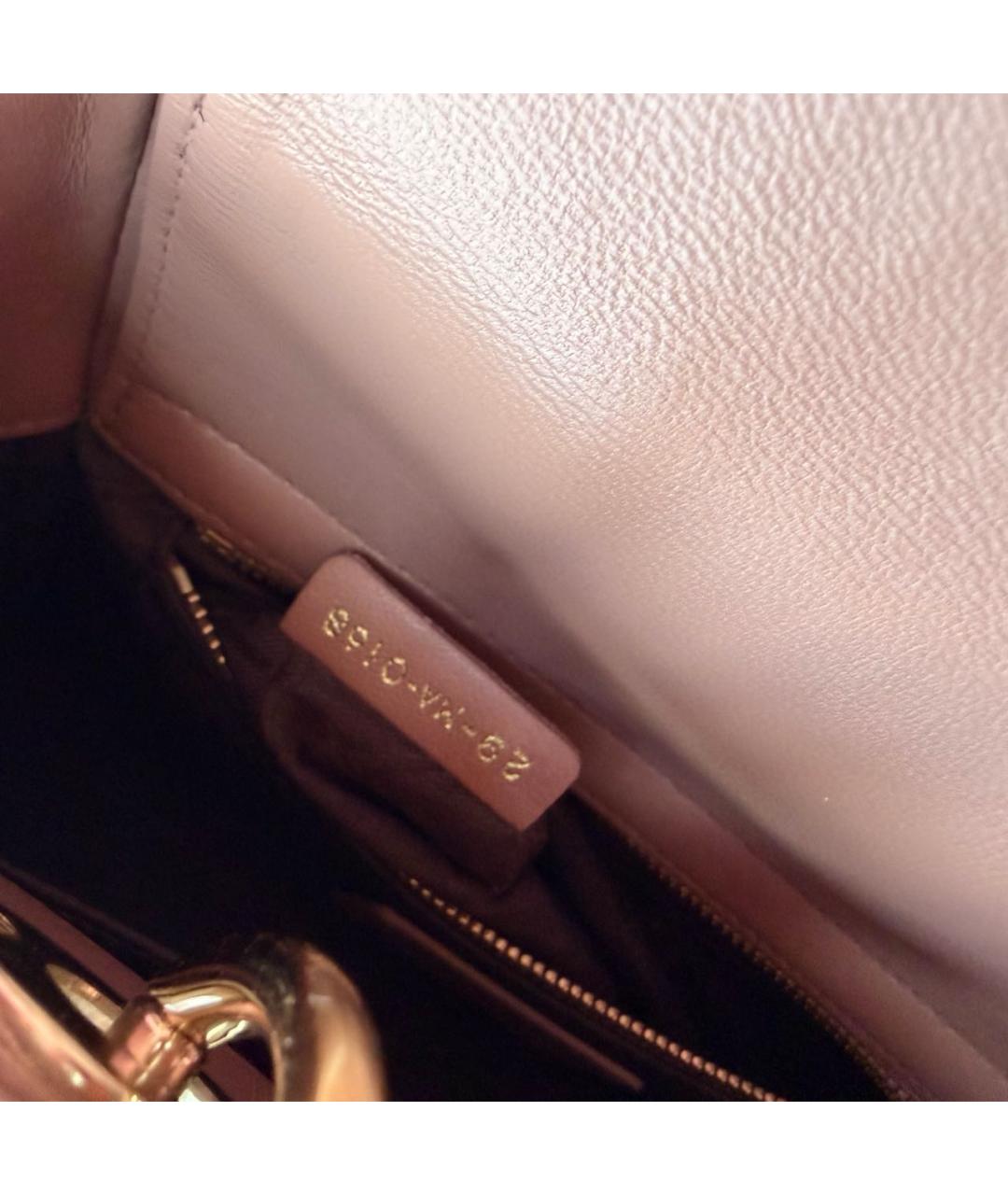CHRISTIAN DIOR Розовая кожаная сумка с короткими ручками, фото 7