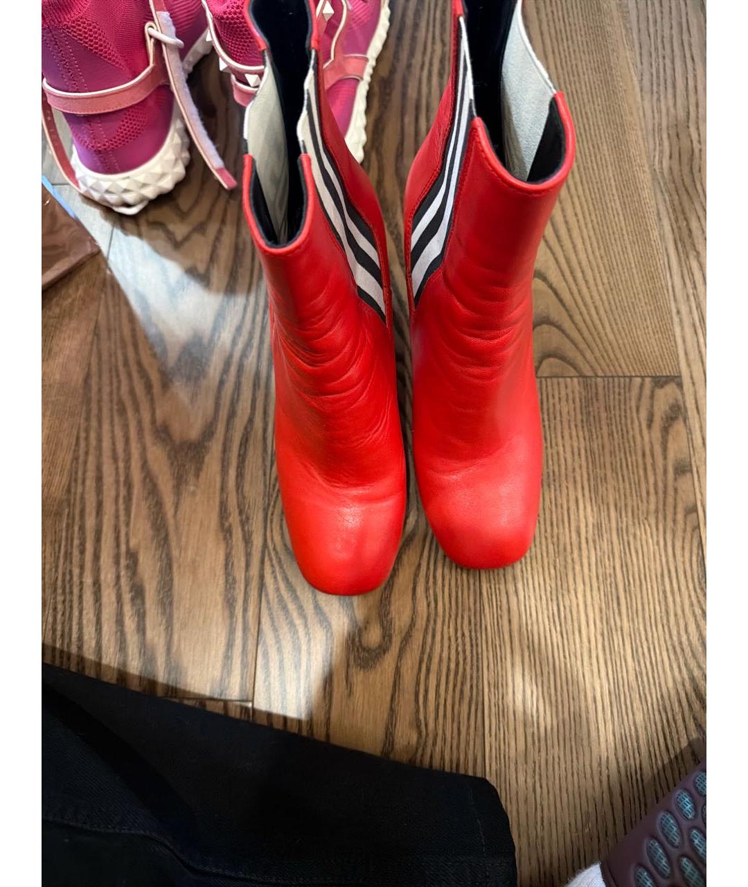 GCDS Красные кожаные ботинки, фото 2