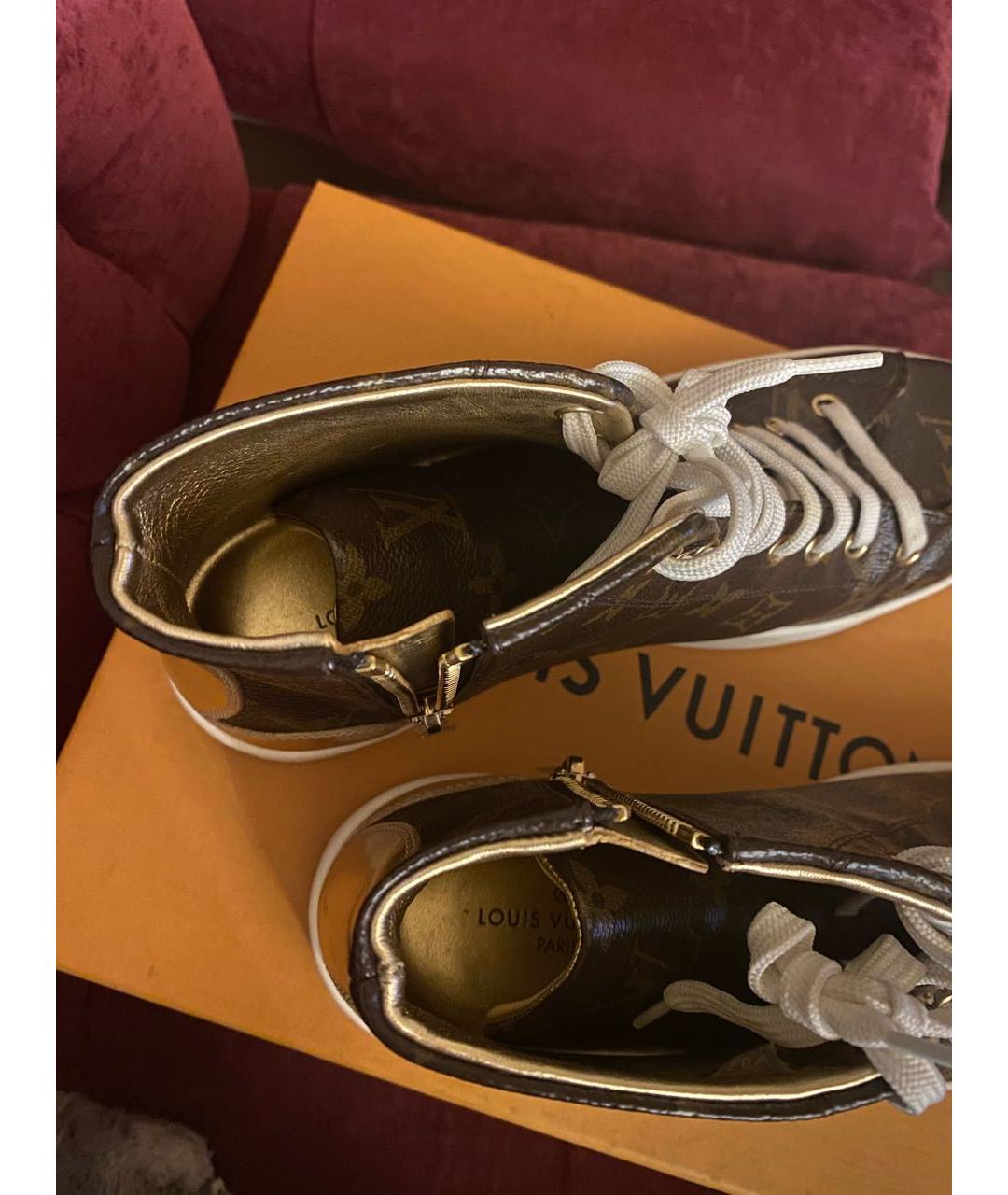 LOUIS VUITTON Коричневые кеды, фото 3