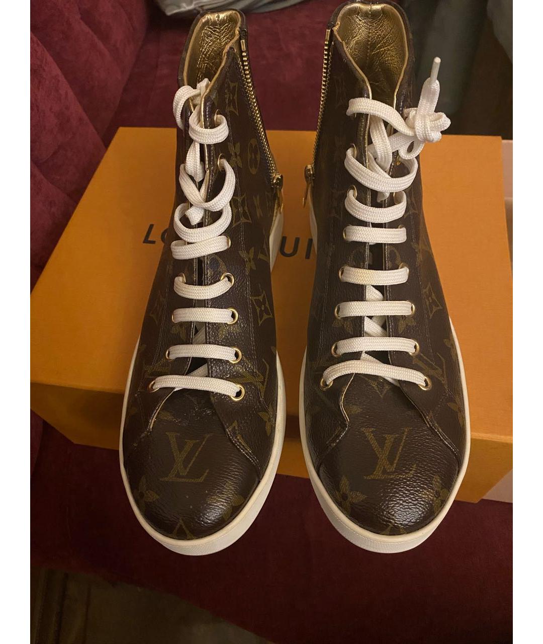 LOUIS VUITTON Коричневые кеды, фото 2