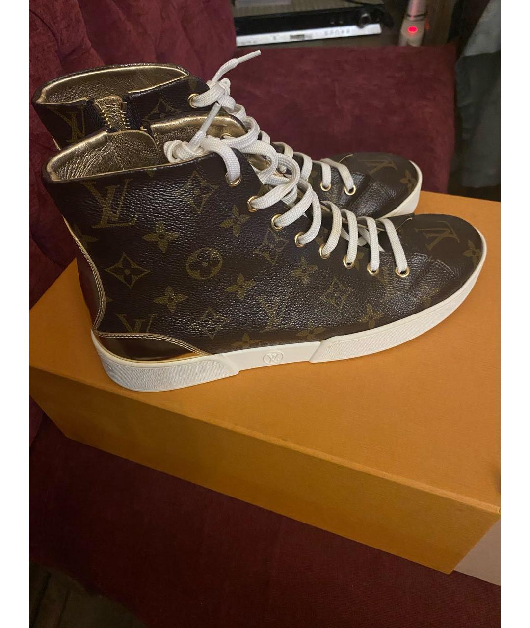 LOUIS VUITTON Коричневые кеды, фото 6