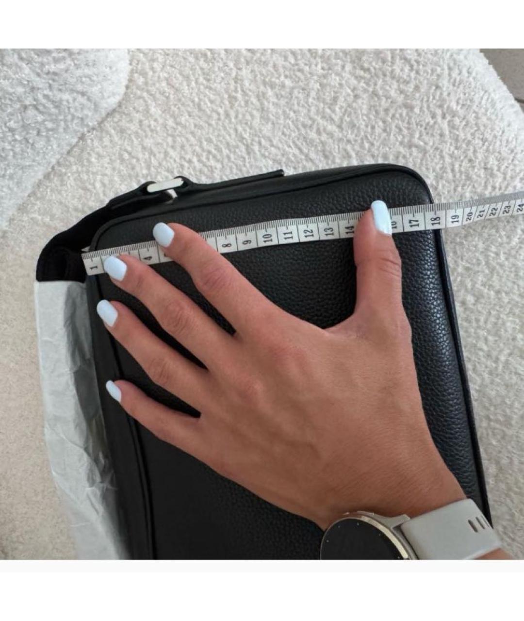 PRADA Черная кожаная сумка на плечо, фото 6