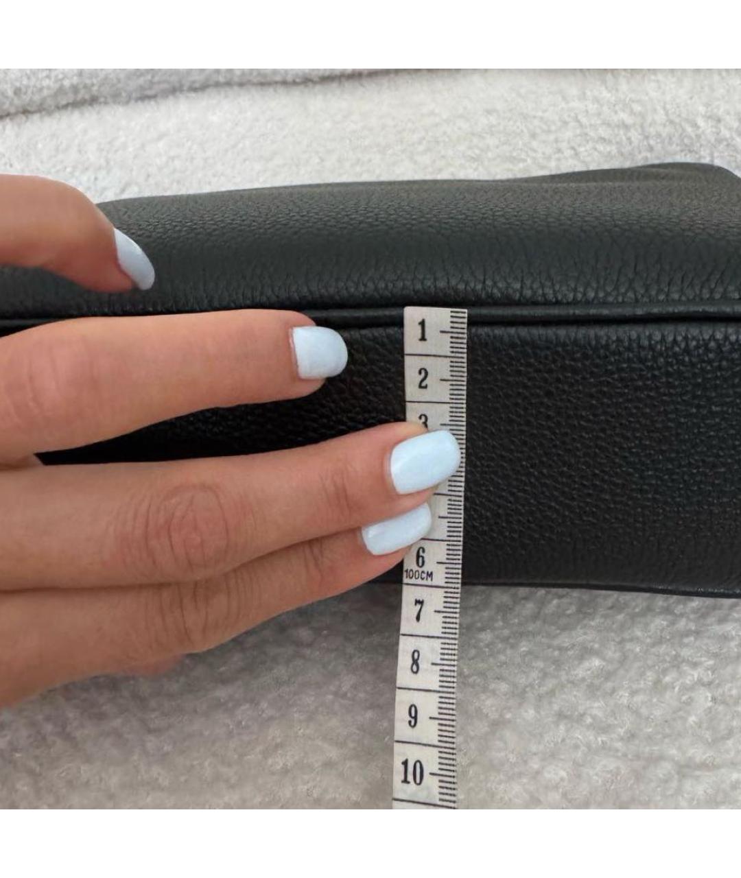 PRADA Черная кожаная сумка на плечо, фото 7