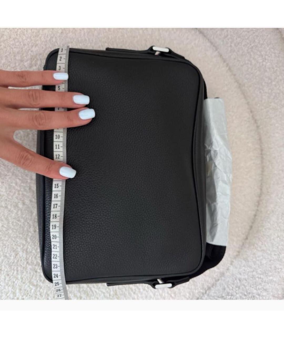 PRADA Черная кожаная сумка на плечо, фото 5