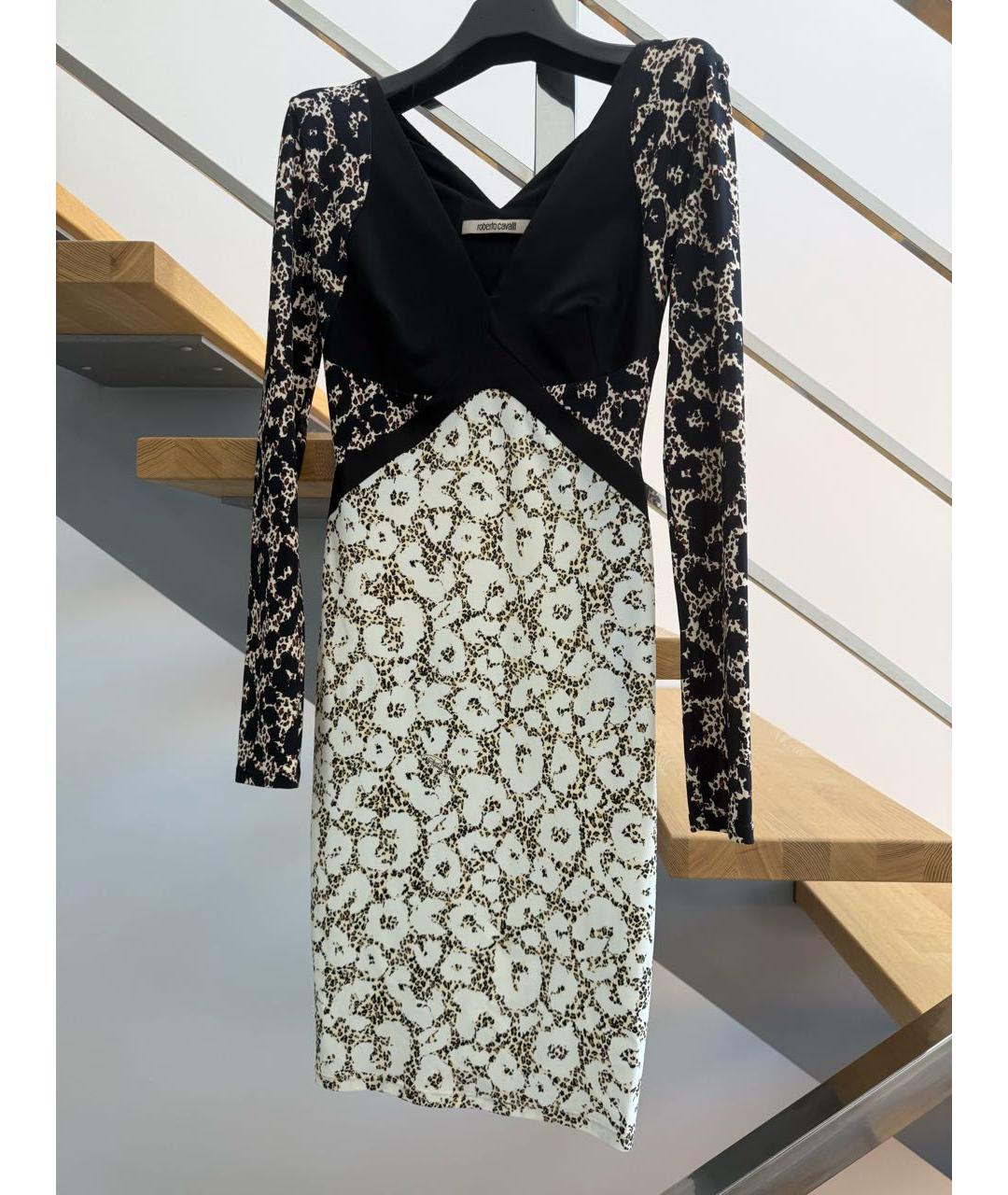 ROBERTO CAVALLI Мульти вискозное повседневное платье, фото 5