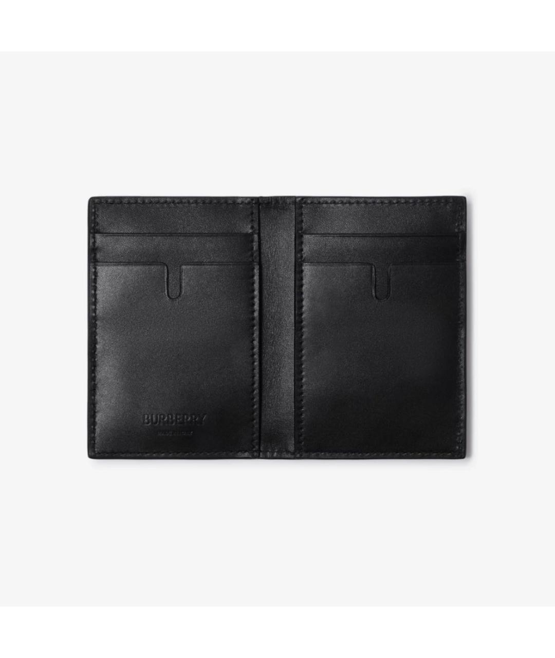 BURBERRY Черный кожаный кардхолдер, фото 4