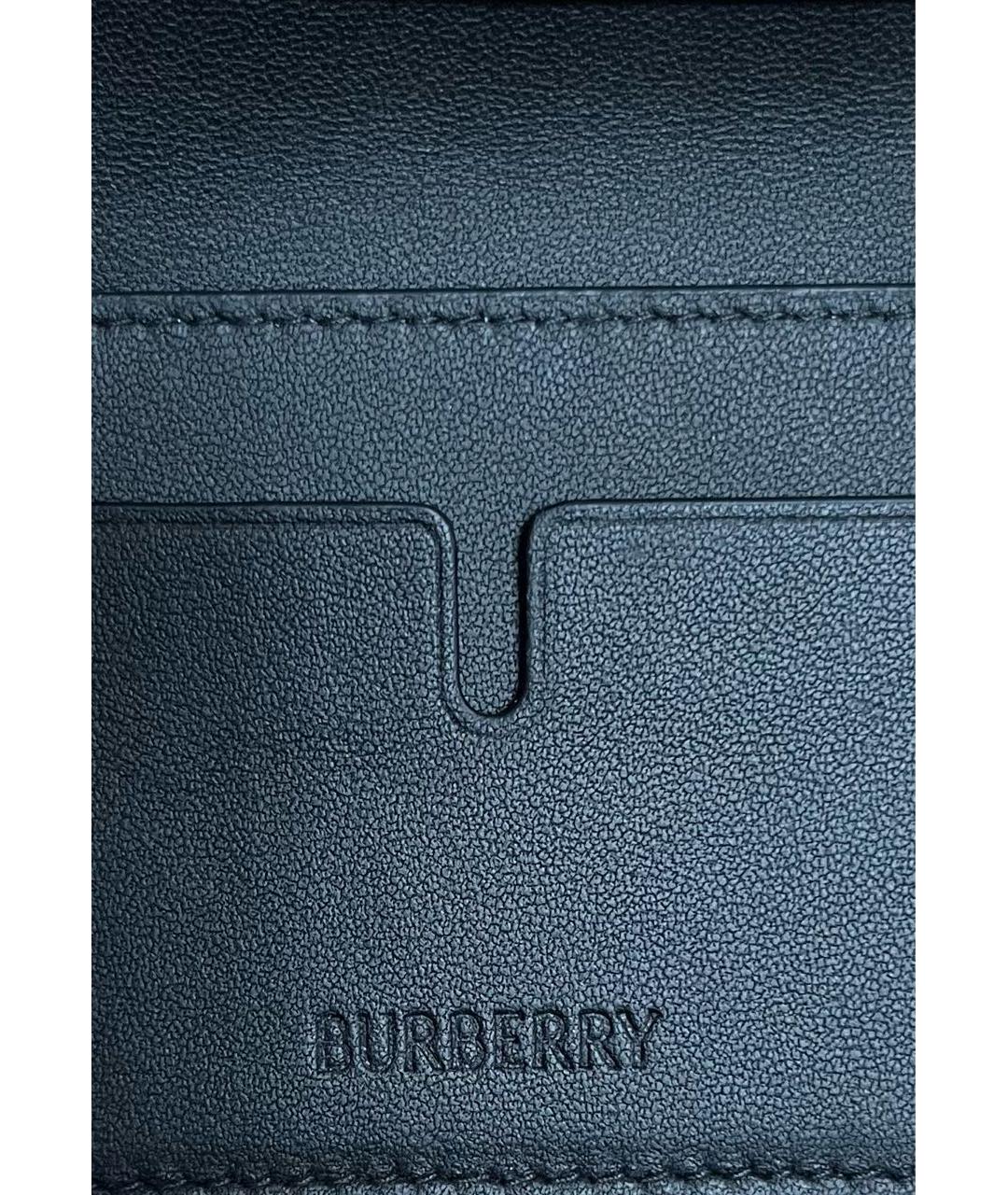 BURBERRY Черный кожаный кардхолдер, фото 6