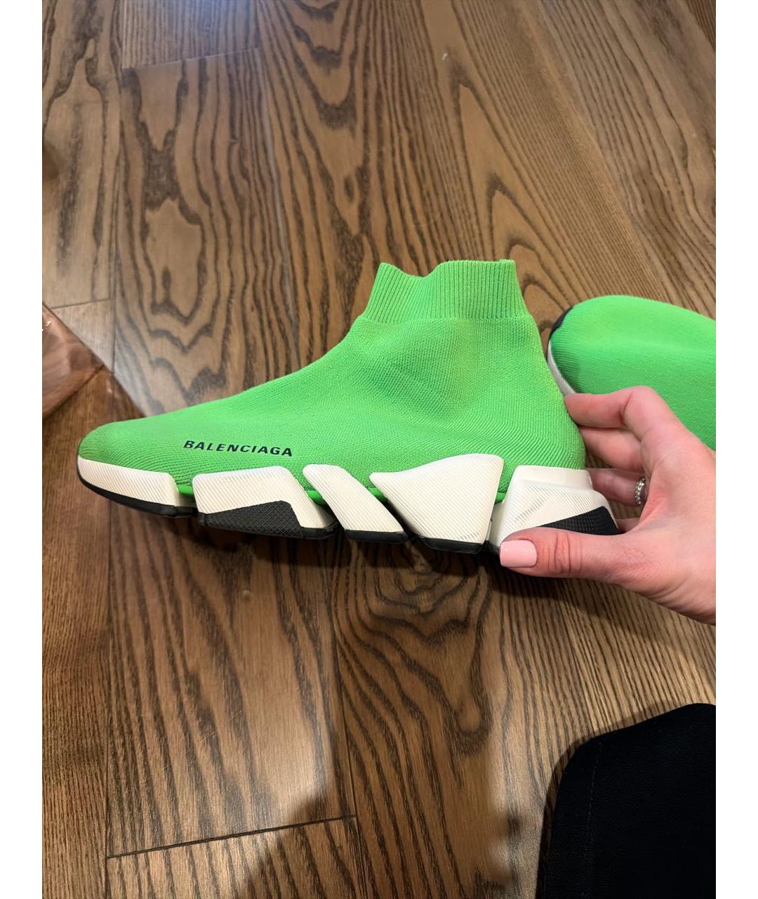 BALENCIAGA Зеленые текстильные кроссовки, фото 5