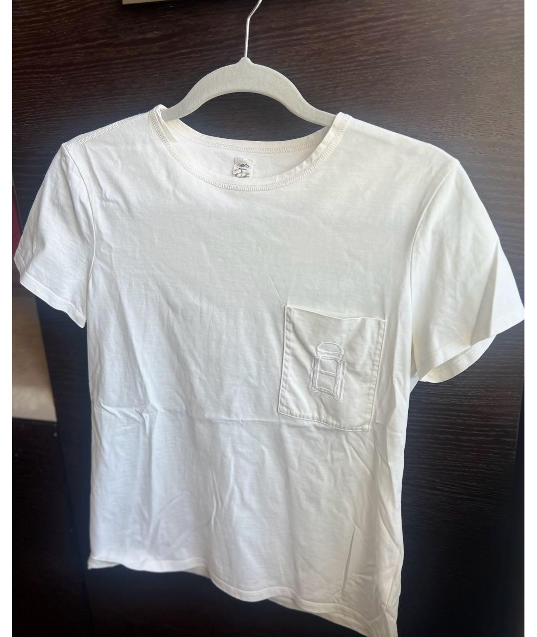 HERMES Белая футболка, фото 6