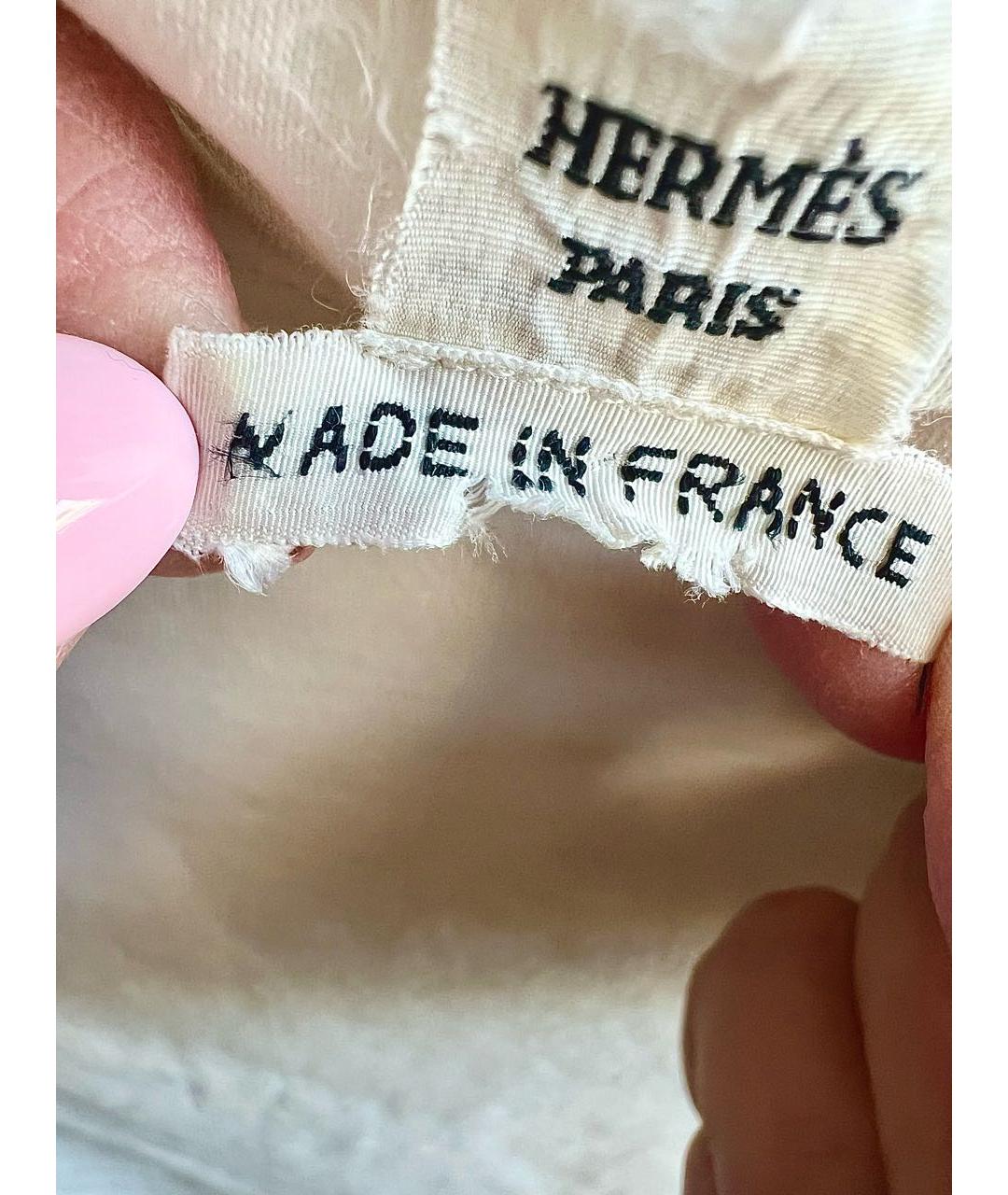 HERMES Белая футболка, фото 5