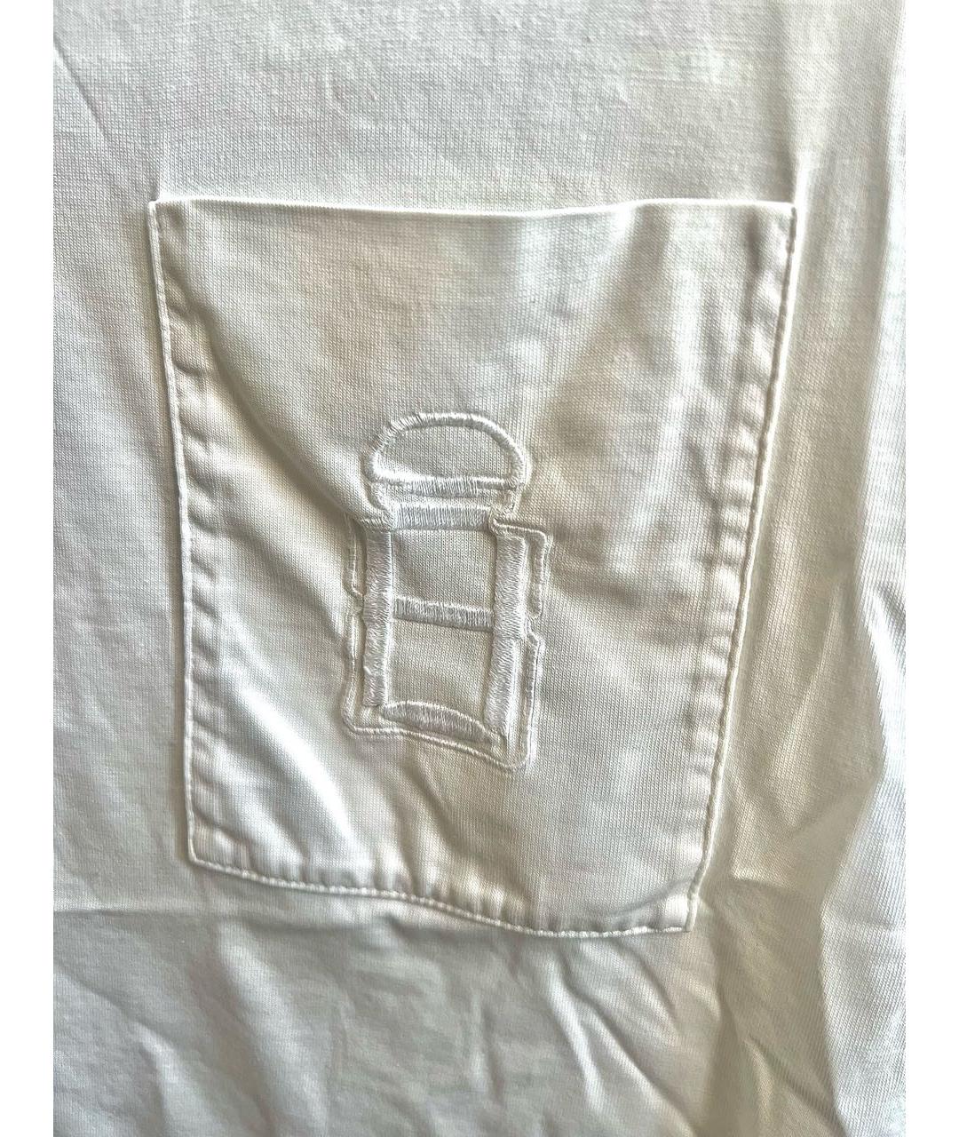 HERMES Белая футболка, фото 3