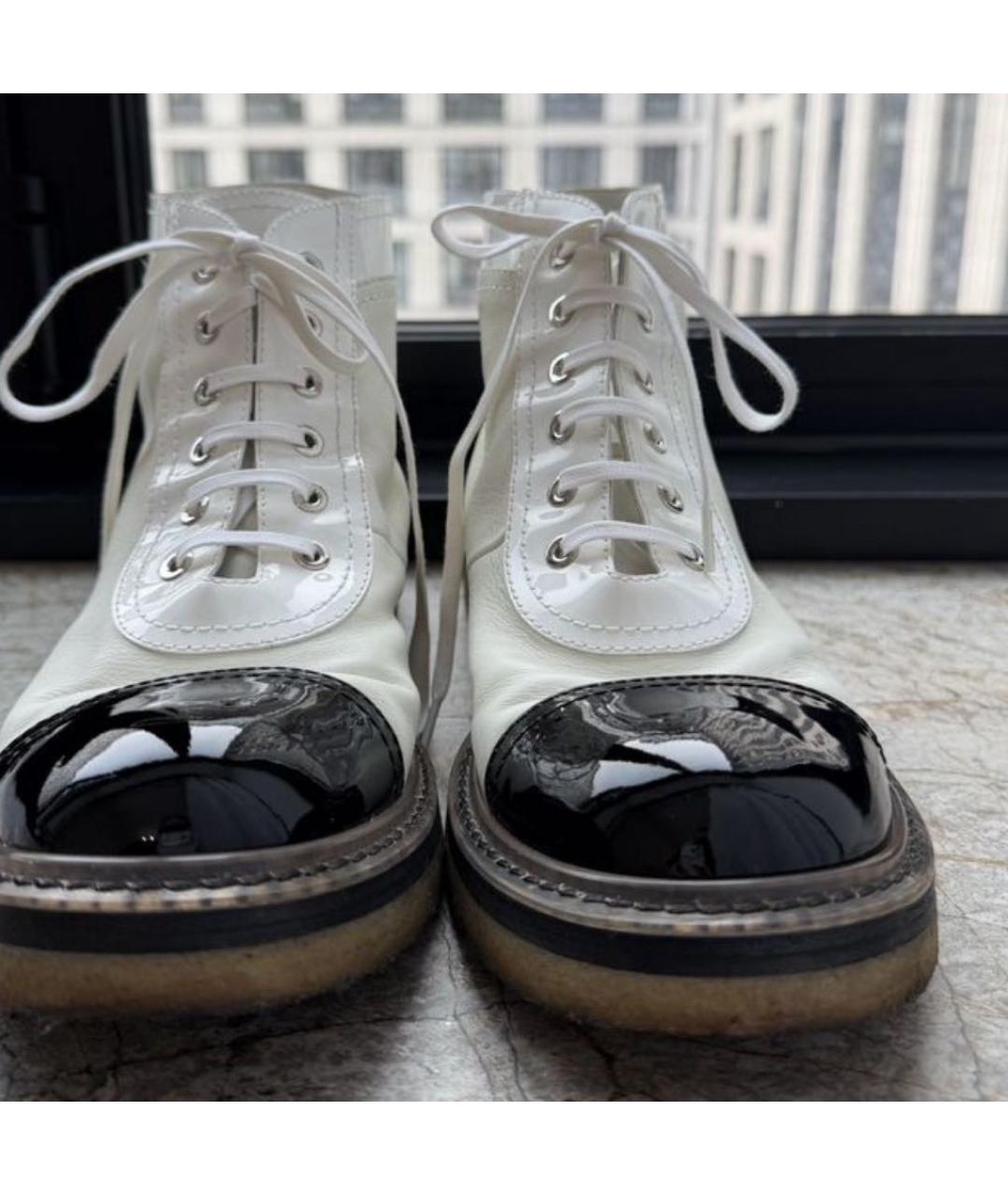 CHANEL Черные кожаные ботинки, фото 3