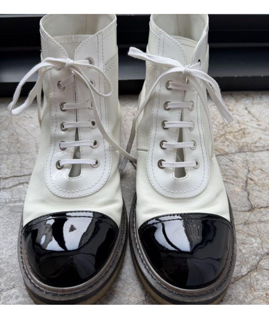 CHANEL Черные кожаные ботинки, фото 4