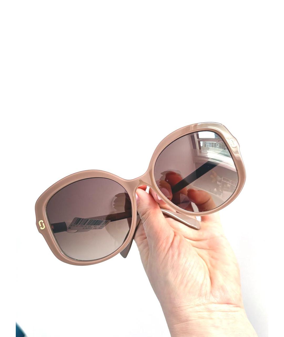 MARC JACOBS Бежевые пластиковые солнцезащитные очки, фото 5