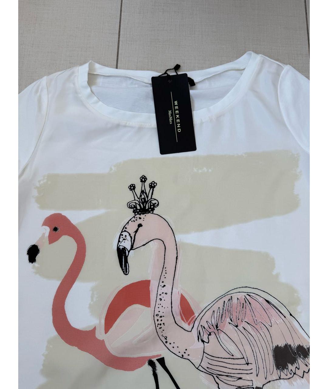 MAX MARA Белая хлопковая футболка, фото 3