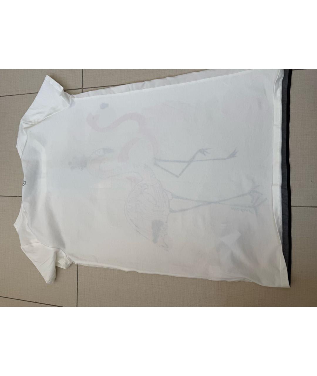 MAX MARA Белая хлопковая футболка, фото 2