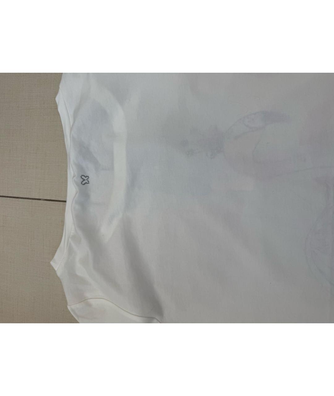 MAX MARA Белая хлопковая футболка, фото 6