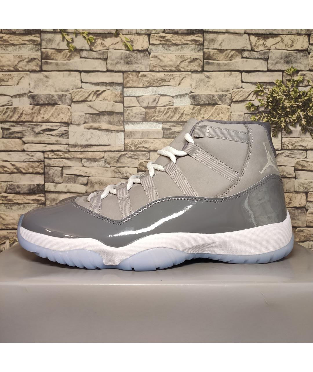 JORDAN Серые кожаные кроссовки, фото 2