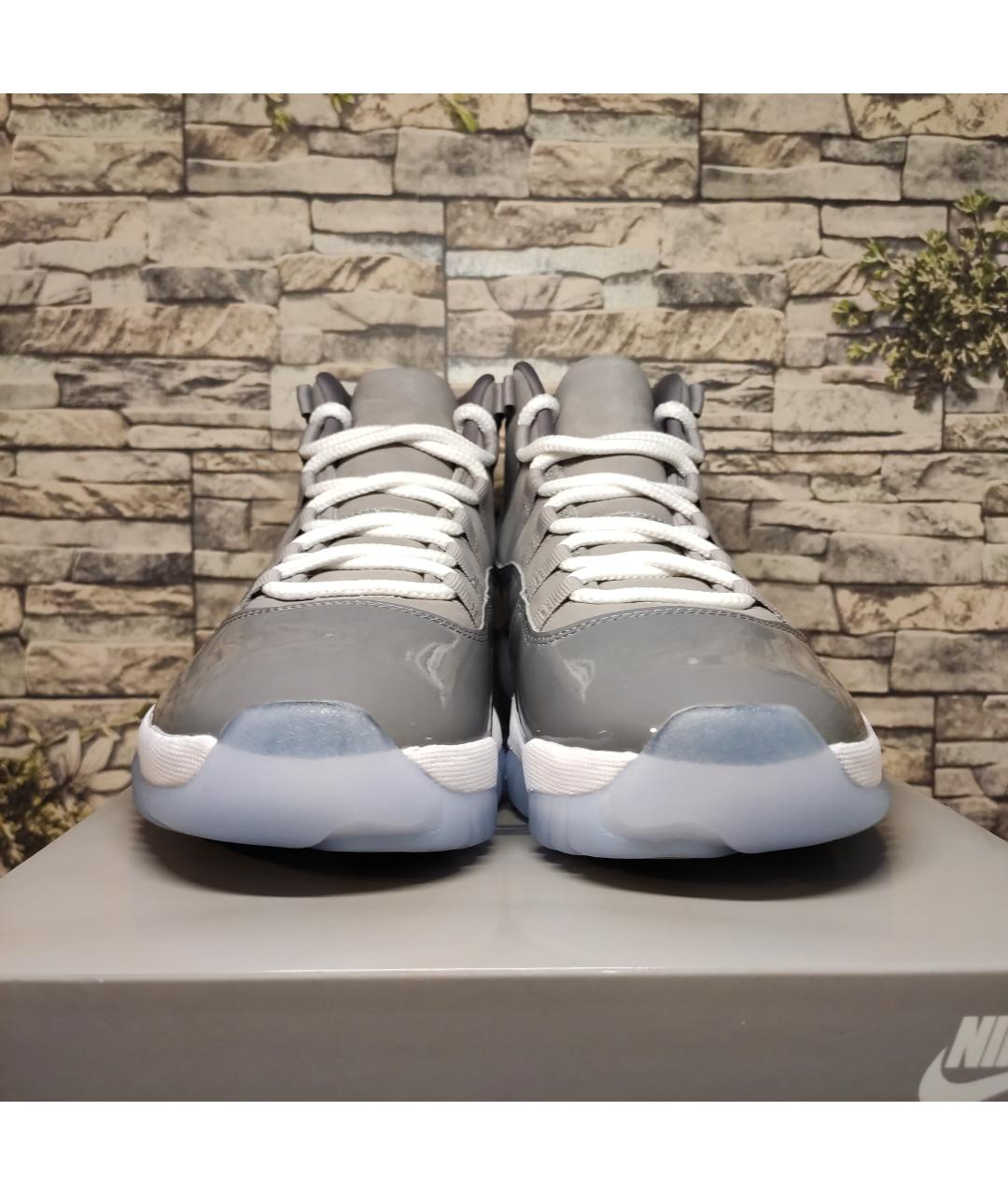 JORDAN Серые кожаные кроссовки, фото 4