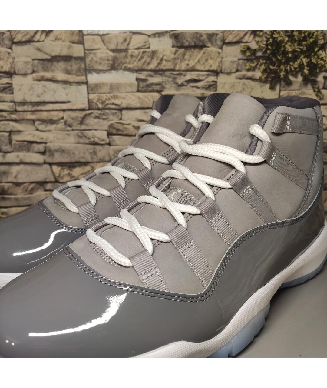 JORDAN Серые кожаные кроссовки, фото 6