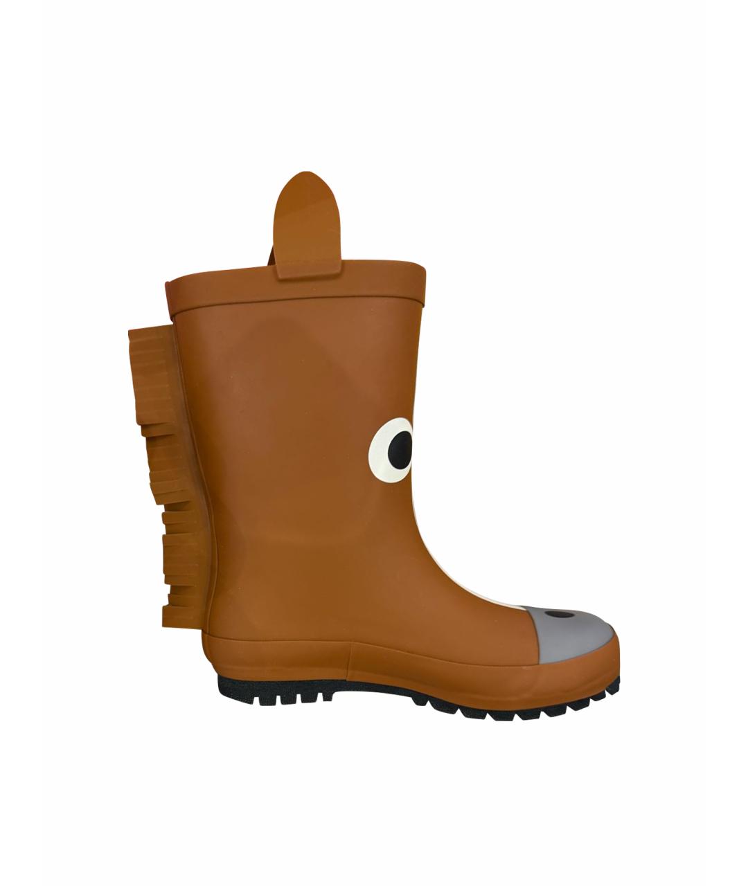 STELLA MCCARTNEY Коричневые резиновые ботинки, фото 1
