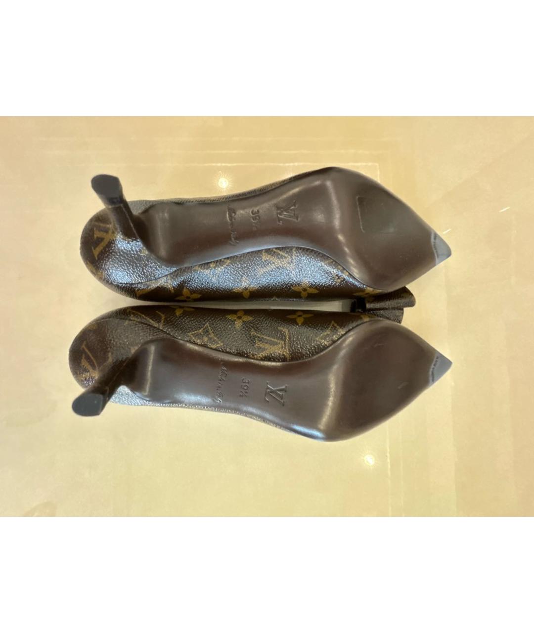 LOUIS VUITTON Коричневые кожаные туфли, фото 5