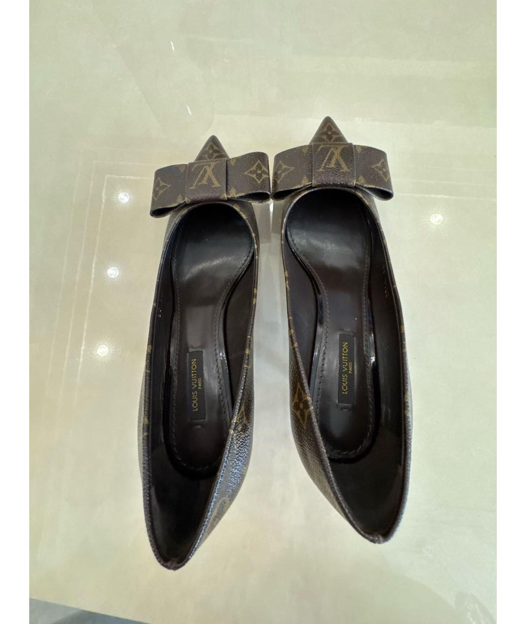 LOUIS VUITTON Коричневые кожаные туфли, фото 3