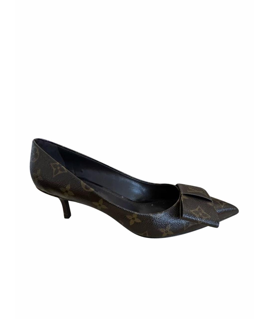 LOUIS VUITTON Коричневые кожаные туфли, фото 1