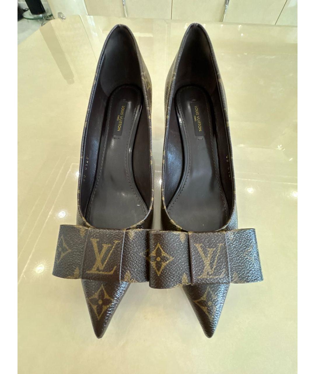 LOUIS VUITTON Коричневые кожаные туфли, фото 2