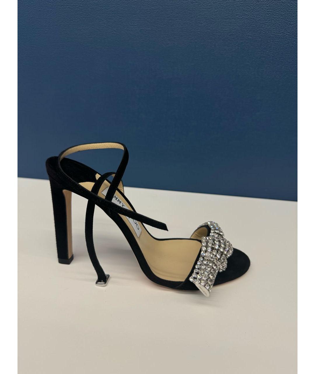 JIMMY CHOO Черные замшевые босоножки, фото 6