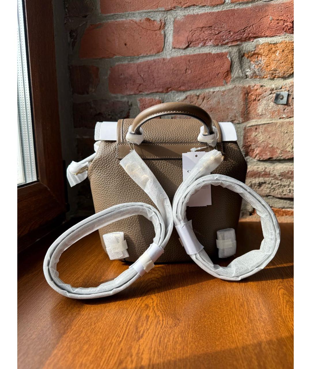 COACH Коричневый кожаный рюкзак, фото 3