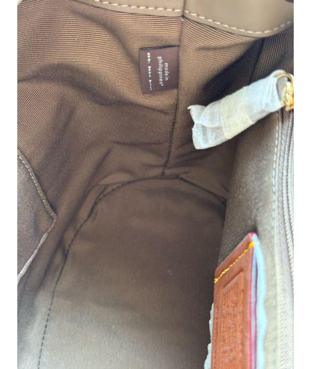 COACH Коричневый кожаный рюкзак, фото 5