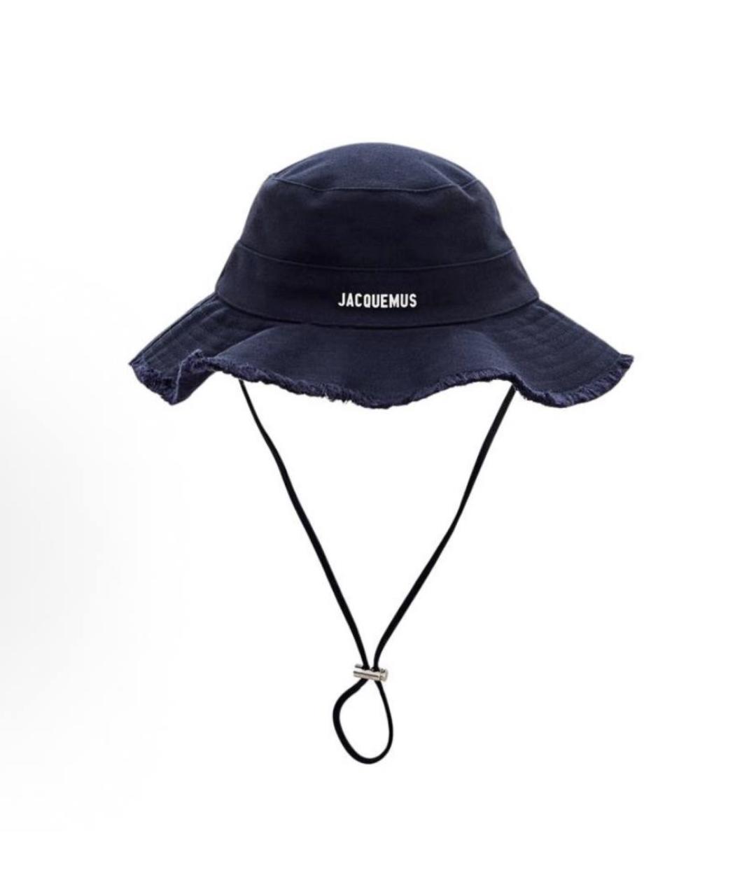 JACQUEMUS Темно-синяя хлопковая панама, фото 3