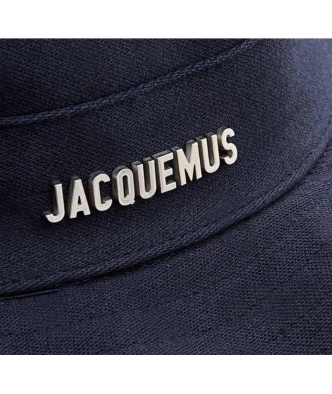 JACQUEMUS Темно-синяя хлопковая панама, фото 2