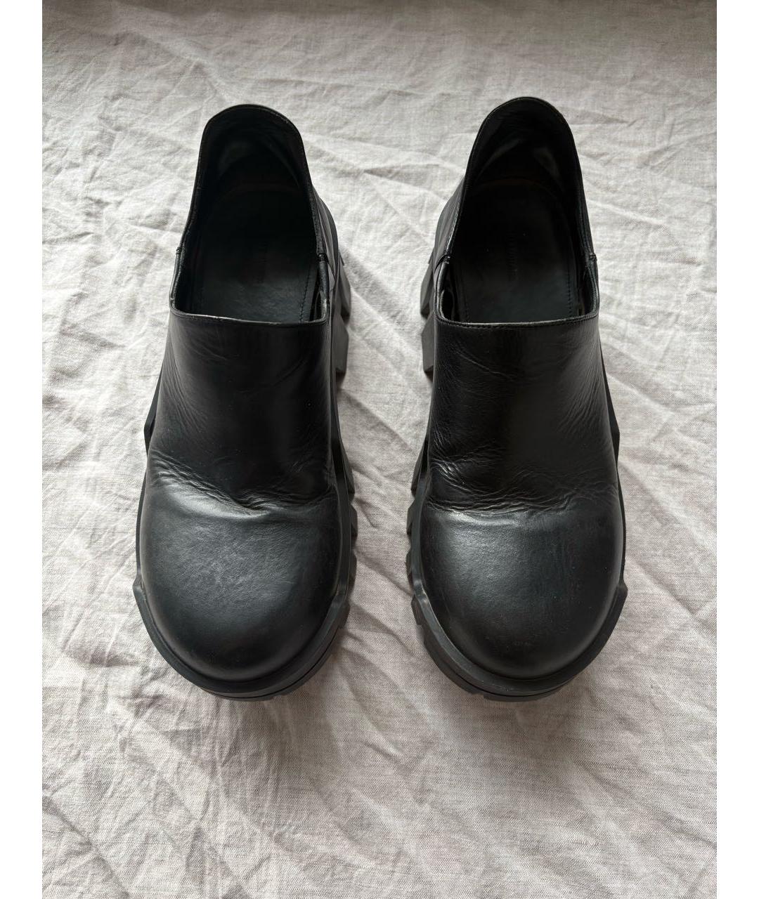 BALENCIAGA Черные кожаные низкие ботинки, фото 2