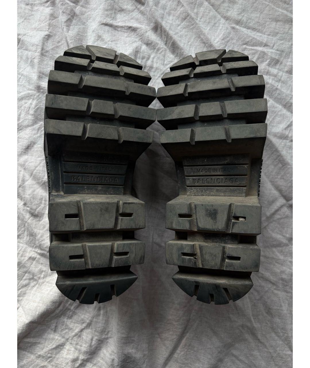 BALENCIAGA Черные кожаные низкие ботинки, фото 5