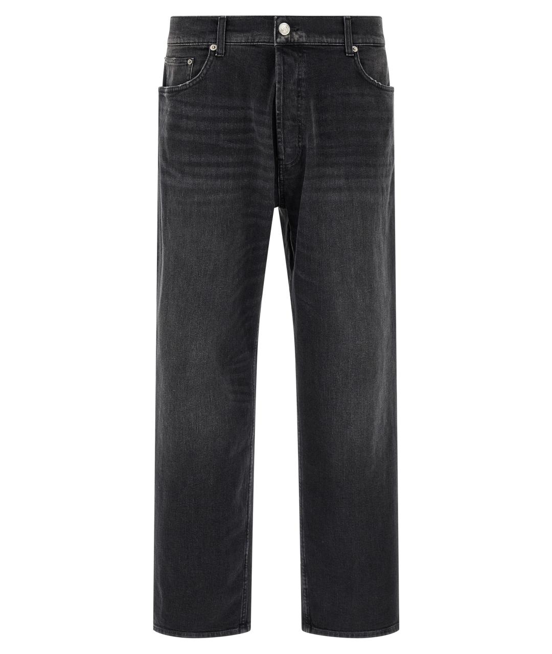 DEPARTMENT 5 Черные хлопковые прямые джинсы, фото 1