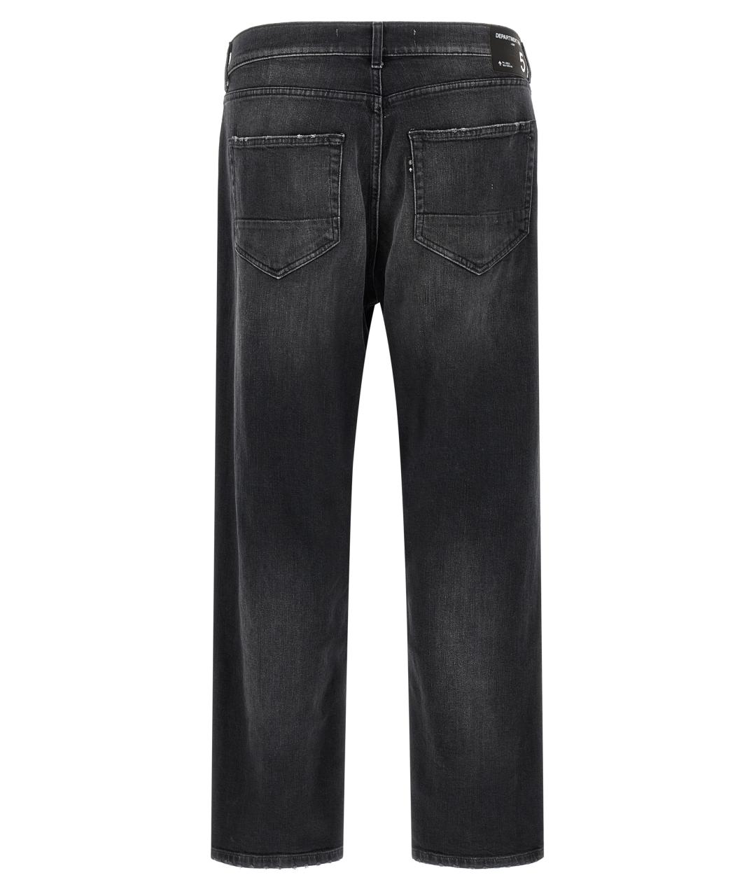 DEPARTMENT 5 Черные хлопковые прямые джинсы, фото 2