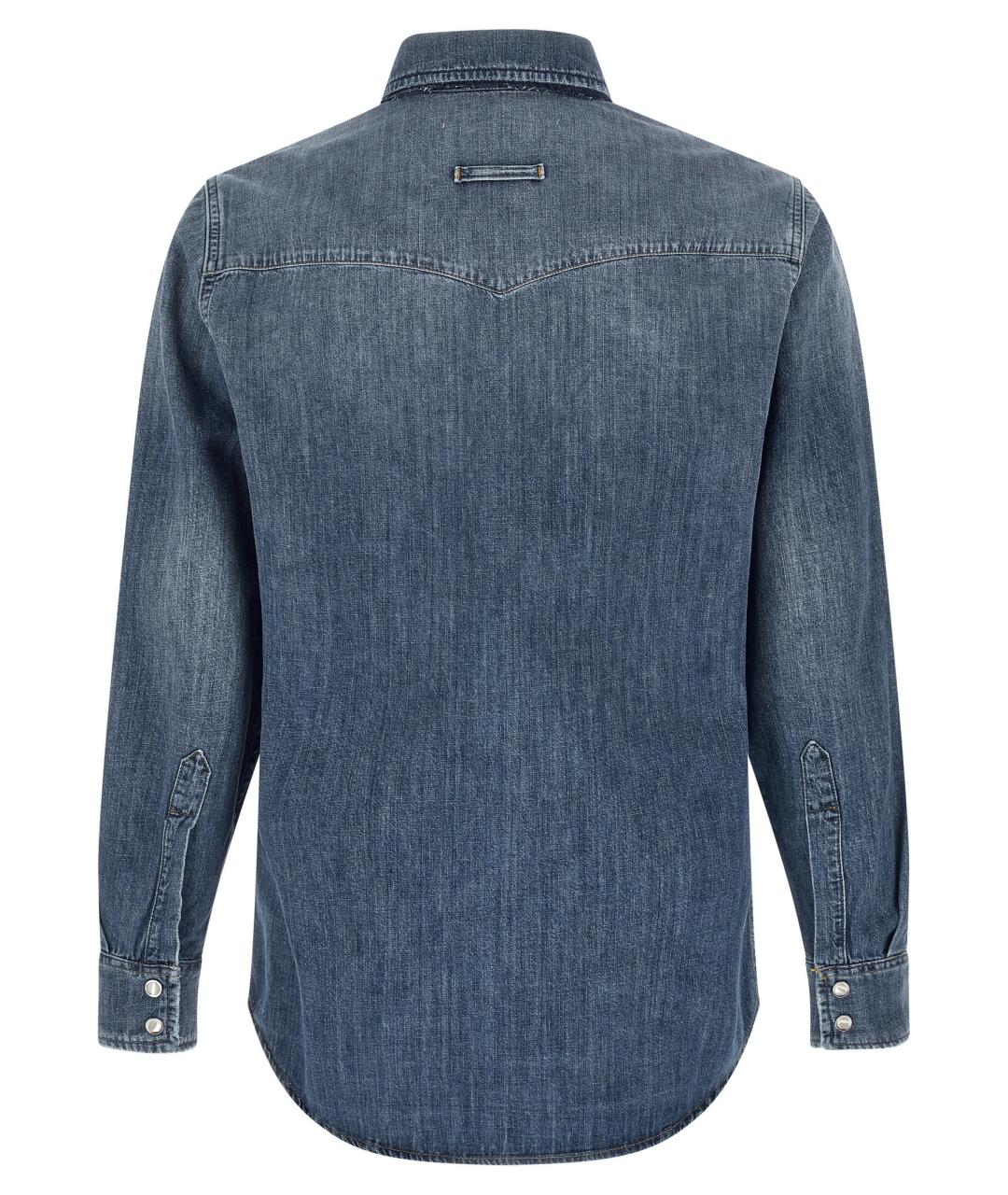 DEPARTMENT 5 Синяя хлопковая кэжуал рубашка, фото 2