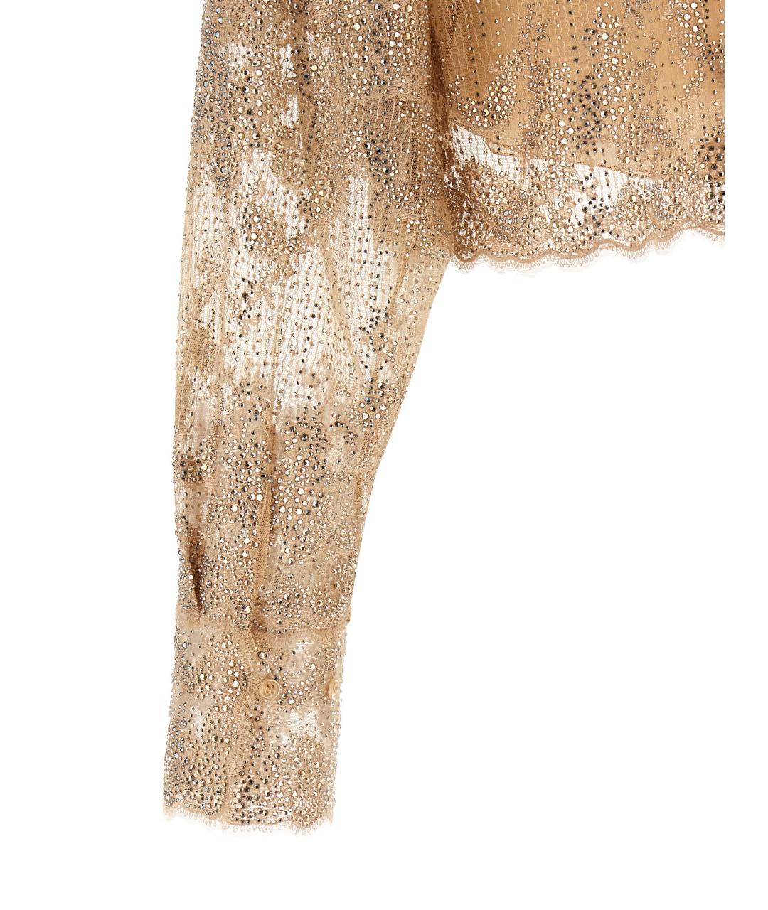 ERMANNO SCERVINO Золотая полиэстеровая блузы, фото 4