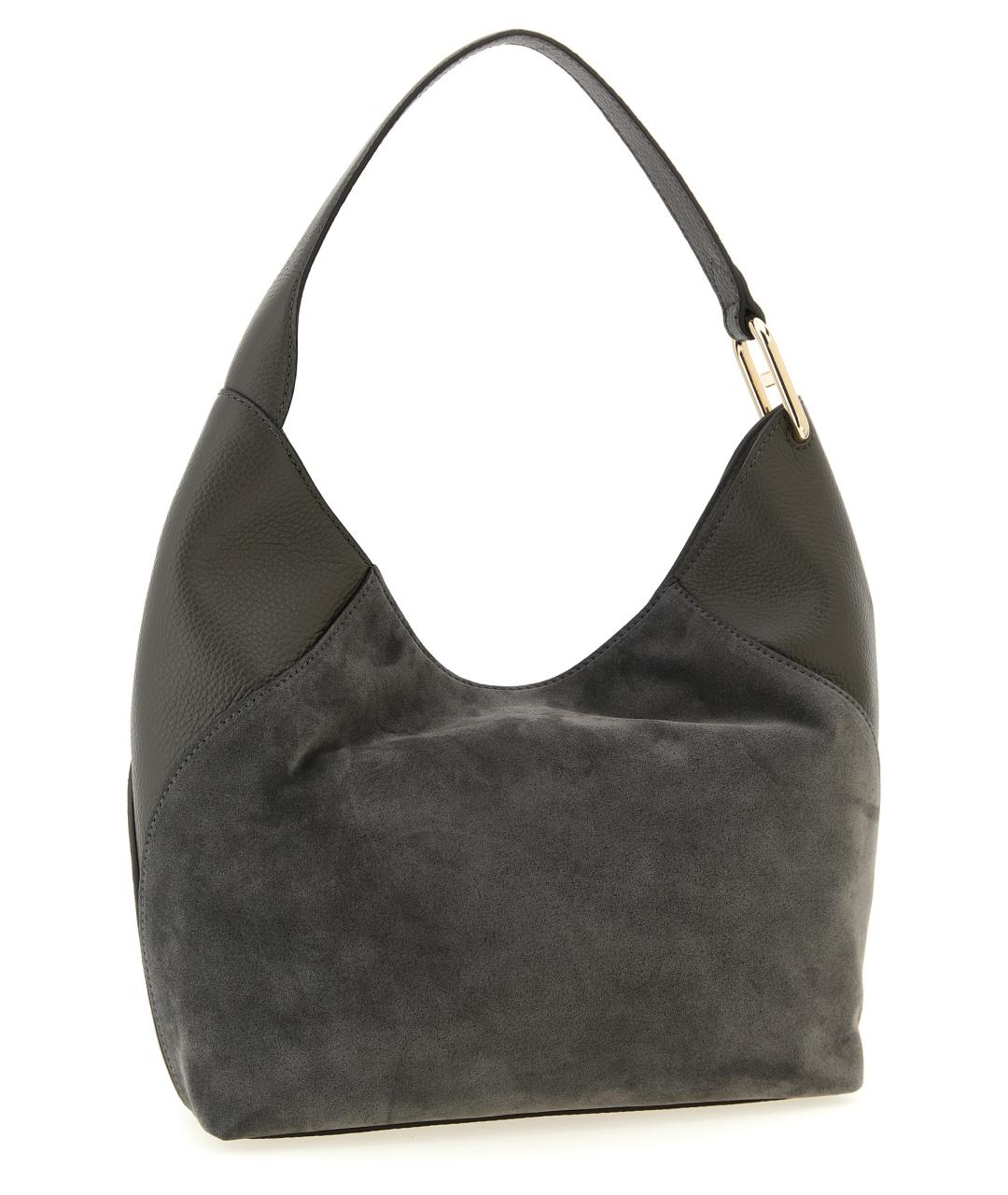 FURLA Антрацитовая замшевая сумка через плечо, фото 2