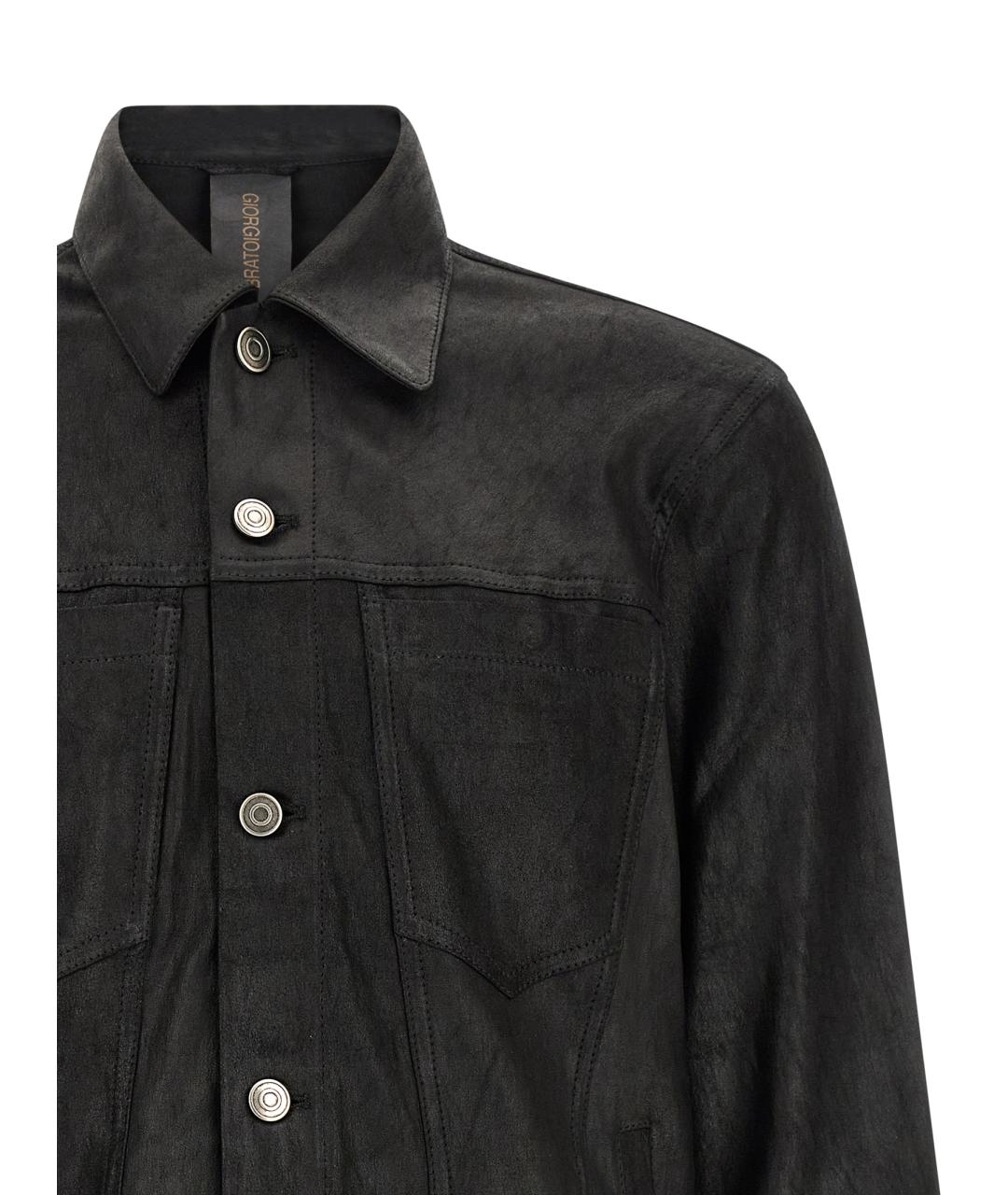 GIORGIO BRATO Черная кожаная куртка, фото 3