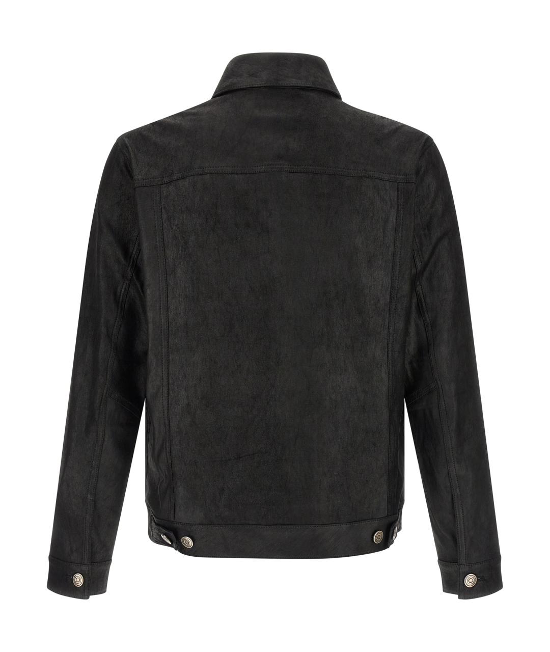 GIORGIO BRATO Черная кожаная куртка, фото 2